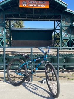 It’s has two wheel gang bars thick slick rides smooth