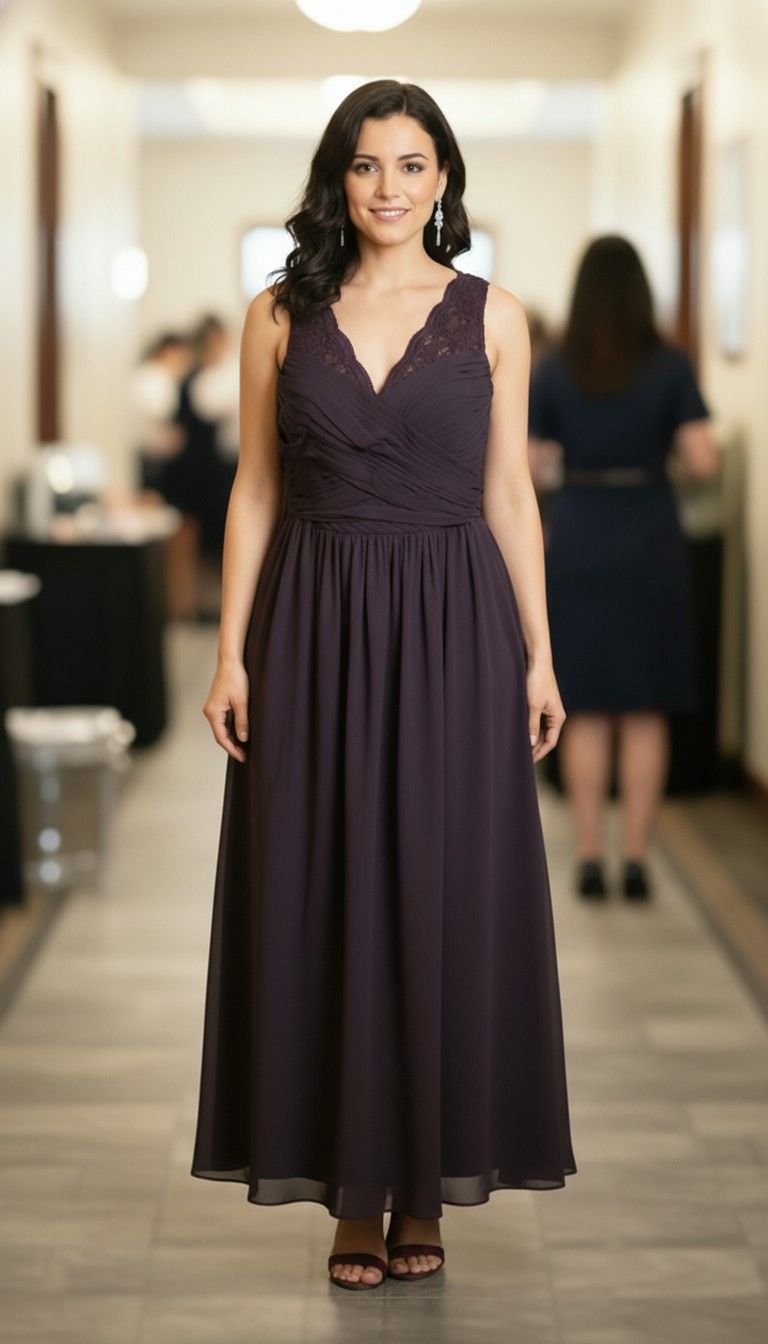 Bill Levkoff Purple Formal Dressi