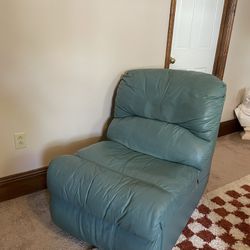 Blue Sectional Recliner