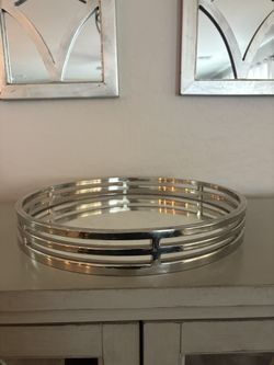 Silver Mirrored Tray