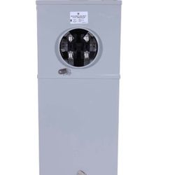 GE 150 Amp 8 Space 16 Circuit Outdoor Combination Main Breaker/Ringless Meter Socket Load Center