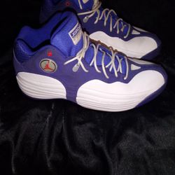 Nike Jordan Jumpman Team One Purple And White Size 10 And 1/2