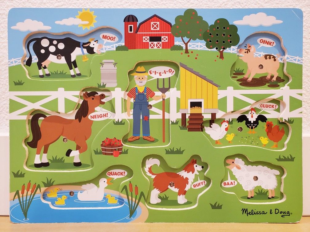 Melissa & Doug Old MacDonald's Farm See/Hear Sound Puzzle