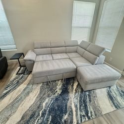  Sectional Couch With Storage Ottoman 
