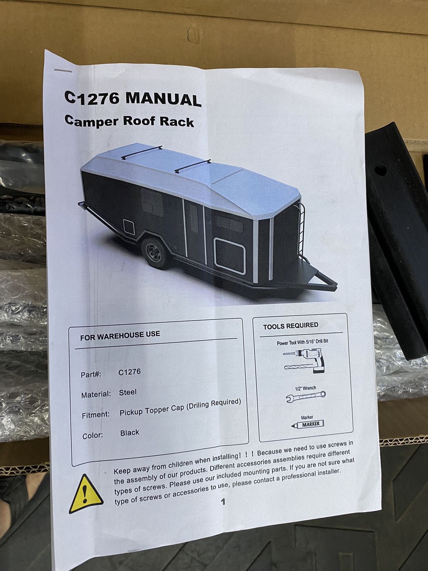 Adjustable camper Trailer Roof Rack For Pop Up Trailer