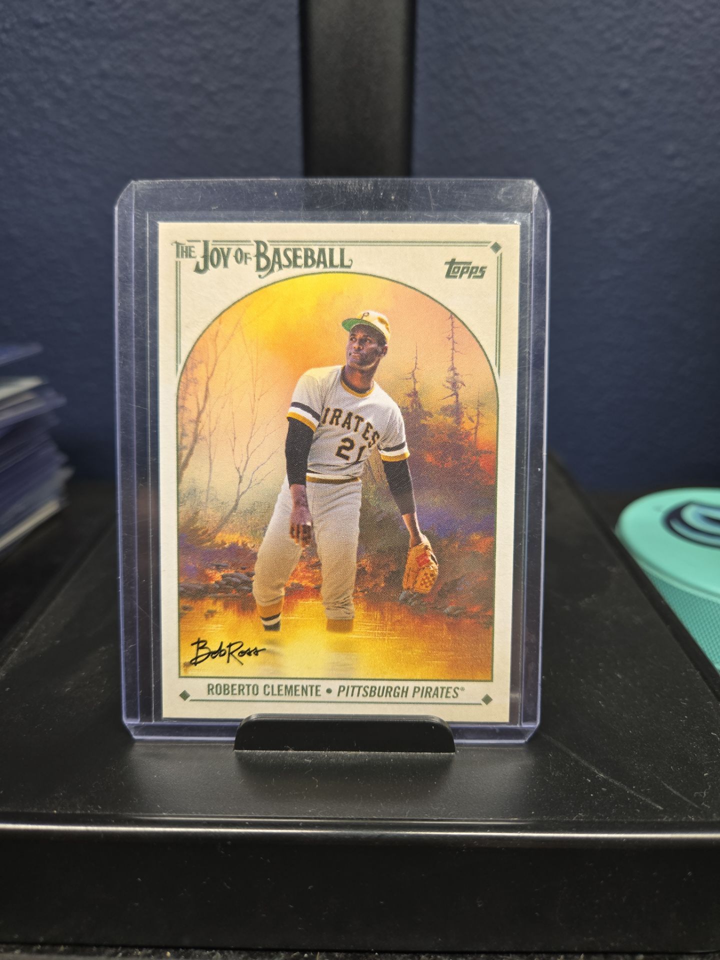 Roberto Clemente Bob Ross Topps mlb legend sp run