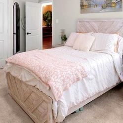 Grey/ White Full size bedroom Matching Furniture Set 