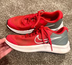 Boys size 4 Red Nike shoes