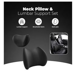 Memory Foam Car Seat Cushion for Back Pain & Lumbar Support Pillow – Ergonomic Back Pillow for Car - Comfortable Car Pillow for Driving - Lumbar Pillo