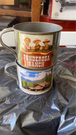 Antique Ponderosa ranch cups