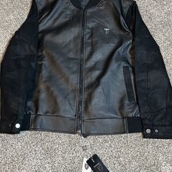 F Collection Leather Race Jacket Men’s Cut