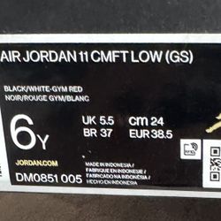 Air Jordan 11 CMFT Size 6Y