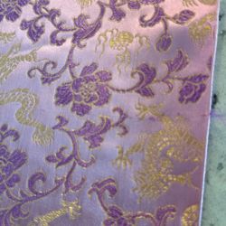 Oriental Floral Brocade Fabric 