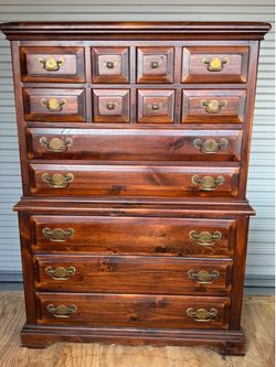 Vintage wood dresser 13 drawers