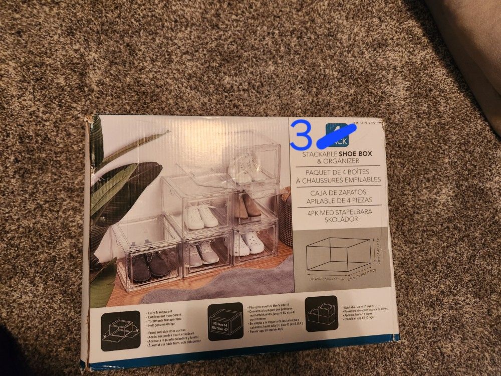 Costco Stackable Shoe Box Organizer