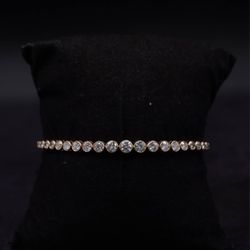 Round-Cut Tennis Bracelet – 14K Yellow Gold | 5.02 CTW | 7 Inch (LAB)