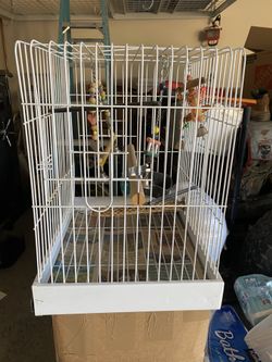 Bird Cage With Toys
