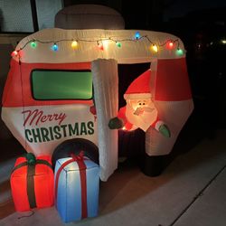 Santa In Trailer Blow~Up