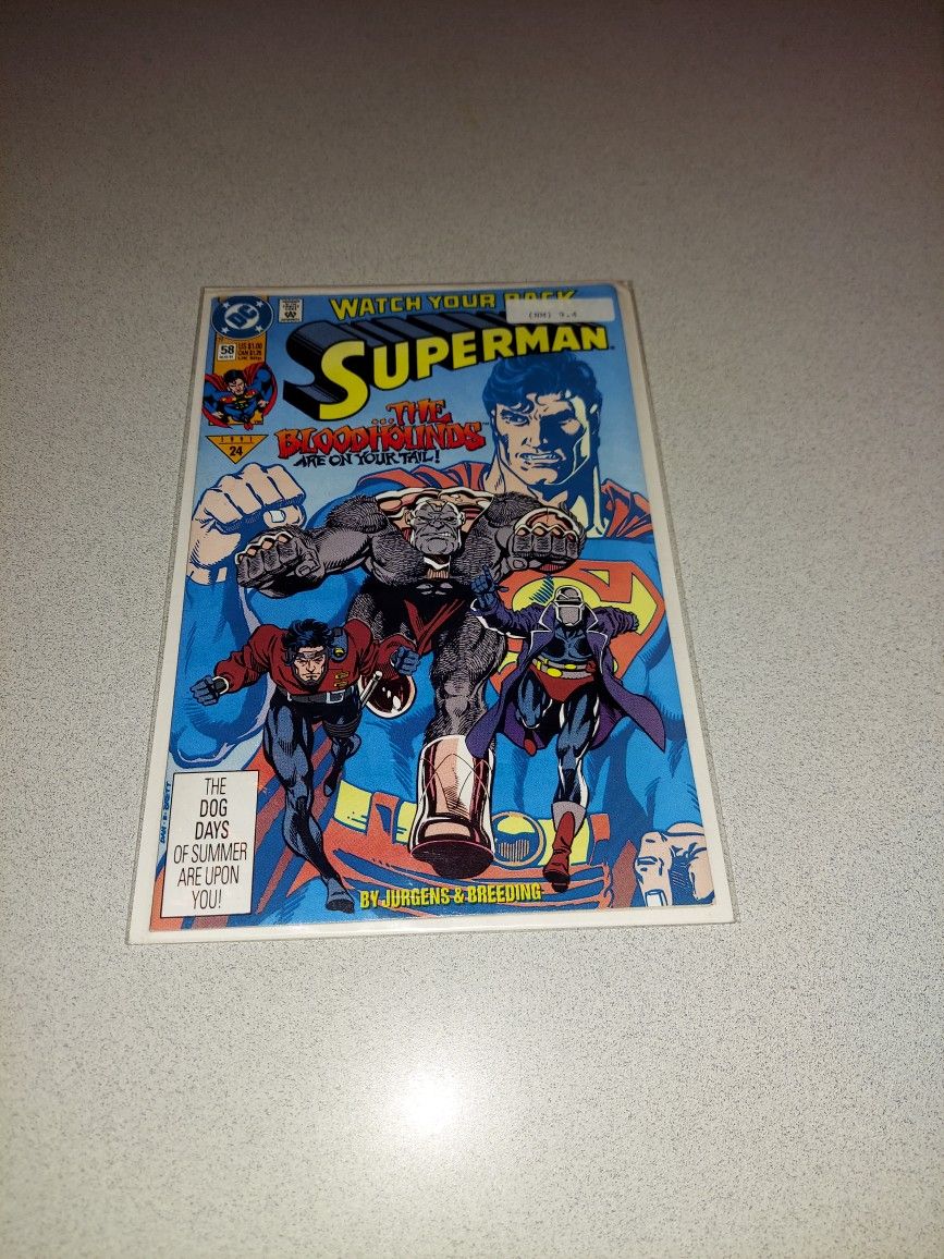 1991 SUPERMAN #58 COMIC BAGGED AND BOARDED