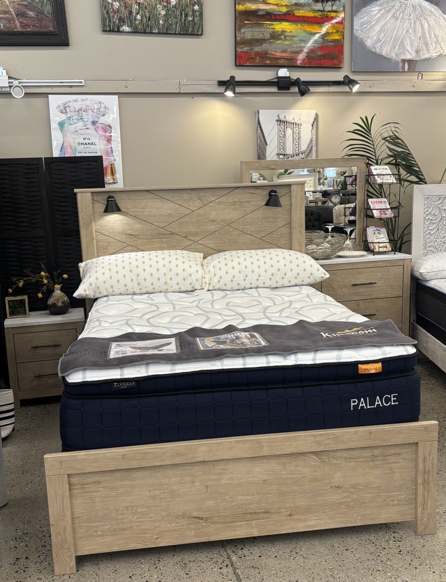 Queen Bedframe, Dresser, Mirror And Nightstand
