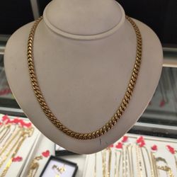 14k Solid Gold Cuban Links Necklace 73.9 Grams 24 Long Layaway Available 10% Dwon If You Interested Please Make Sure You Ask For Maribel Thank You 