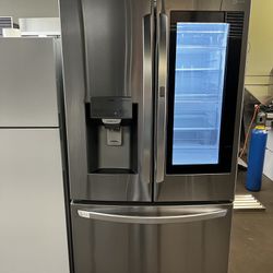 Lg Insta View French Style Refrigerator In Stainless Steel 
