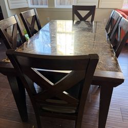 Dining table with 6 chairs