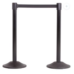 Heavy Stanchion Premium Black Steel Set 2 -Brand new Down from $140