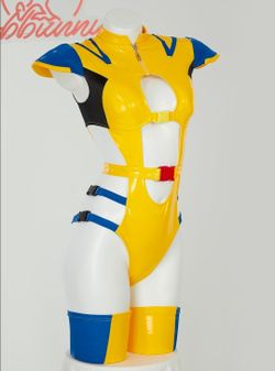 Mobbunny Cosplay Costume Women XL Extra Large Bodysuit with Gloves Mask