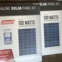 Set Of 2 Coleman 100WATT Solar panel Kit 