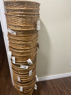 Wicker Waste Baskets 