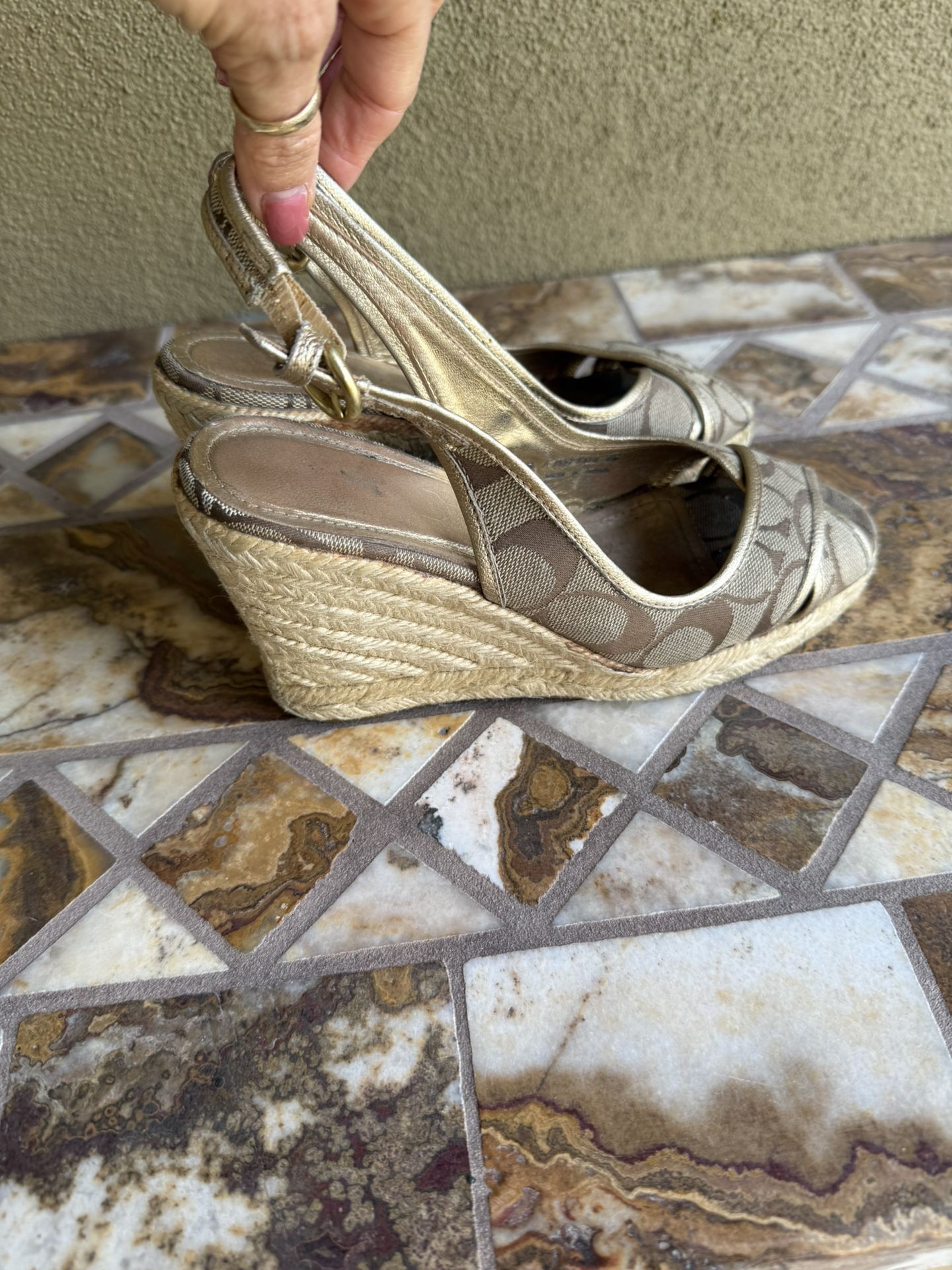 Women’s coach wedge shoes, size 6