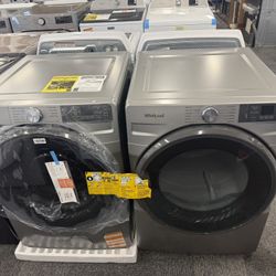 Whirlpool Washer And Dryer Set Grey Brand New!