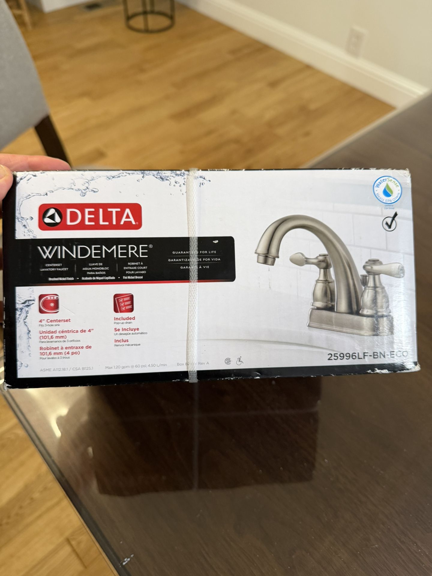 Delta Windemere Bathroom Sink Faucet - Brushed Nickel (25996LF-BN-ECO)