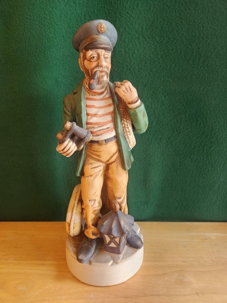 Vintage Old Salt Sailor Figure Porcelain Sea Captain Statue