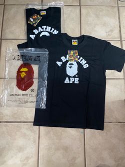 Black and white bape tee