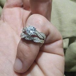 1.5 Carat Moissante Wedding Set Size 7
