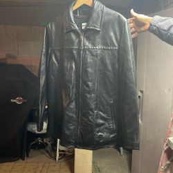 Leather Jacket (men Size Large)