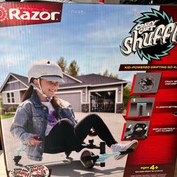 Crazy Cart Shuffle by Razor, Kid-Powered Drifting Go-Kart, Ride-on for Ages 4+, Adjustable Frame