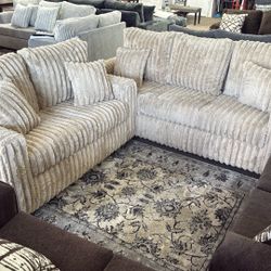 Furry Soft Sofa & loveseat Corduroy 
