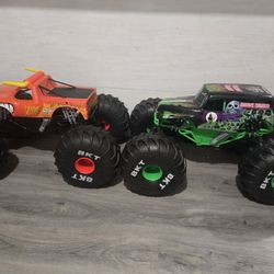 Monster Jam, Official MEGA El Toro Loco, Mega Grave Digger All-Terrain Remote Control Trucks 1:6