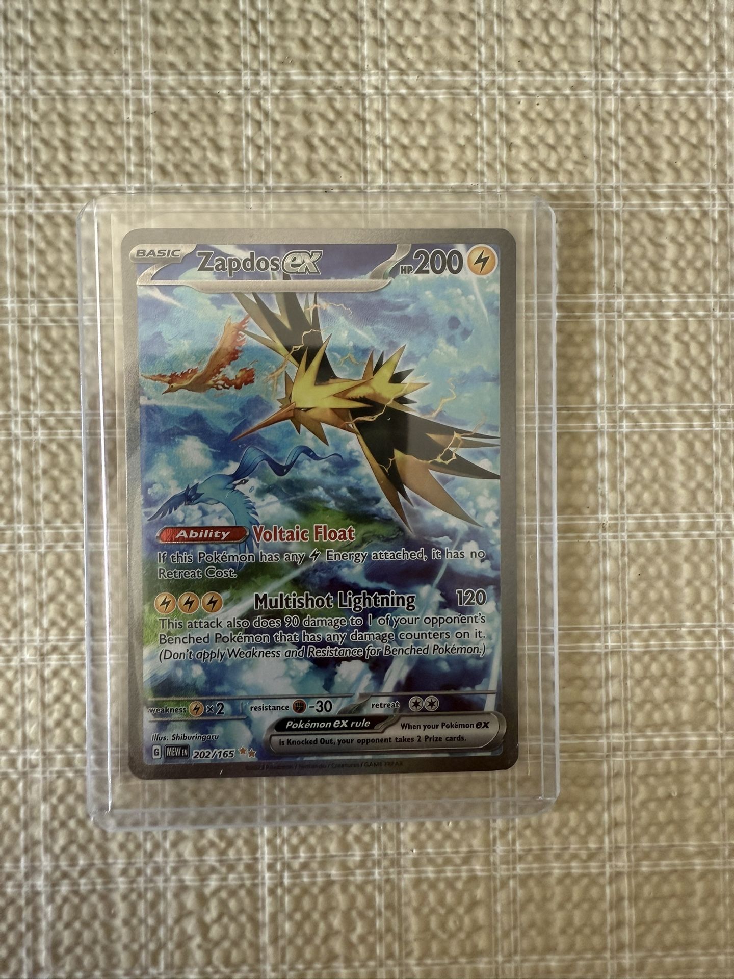 Zapdos Ex 202/165 Pokemon