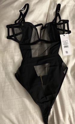 BRAND NEW W/TAG! BLACK “BLUE BELLA” BY VICTORIA’S SECRET TEDDY, “SIZE 32C”!