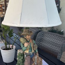 Vintage Cowboy Lamp