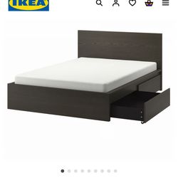 Queen Bed Frame And Drawers 