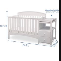 Delta Children Abby Convertible Crib and Changer / Beautiful Ashely Dresser 