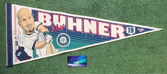 Vintage 1990s Seattle Mariners Jay Buhner pennant