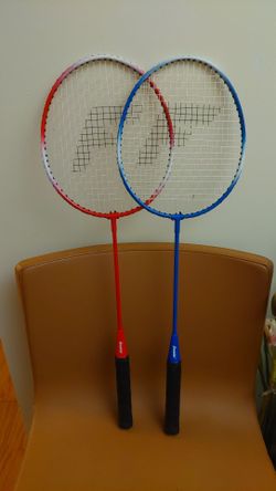 Franklin Badminton Rackets Set - Red and Blue (2-Player Set)