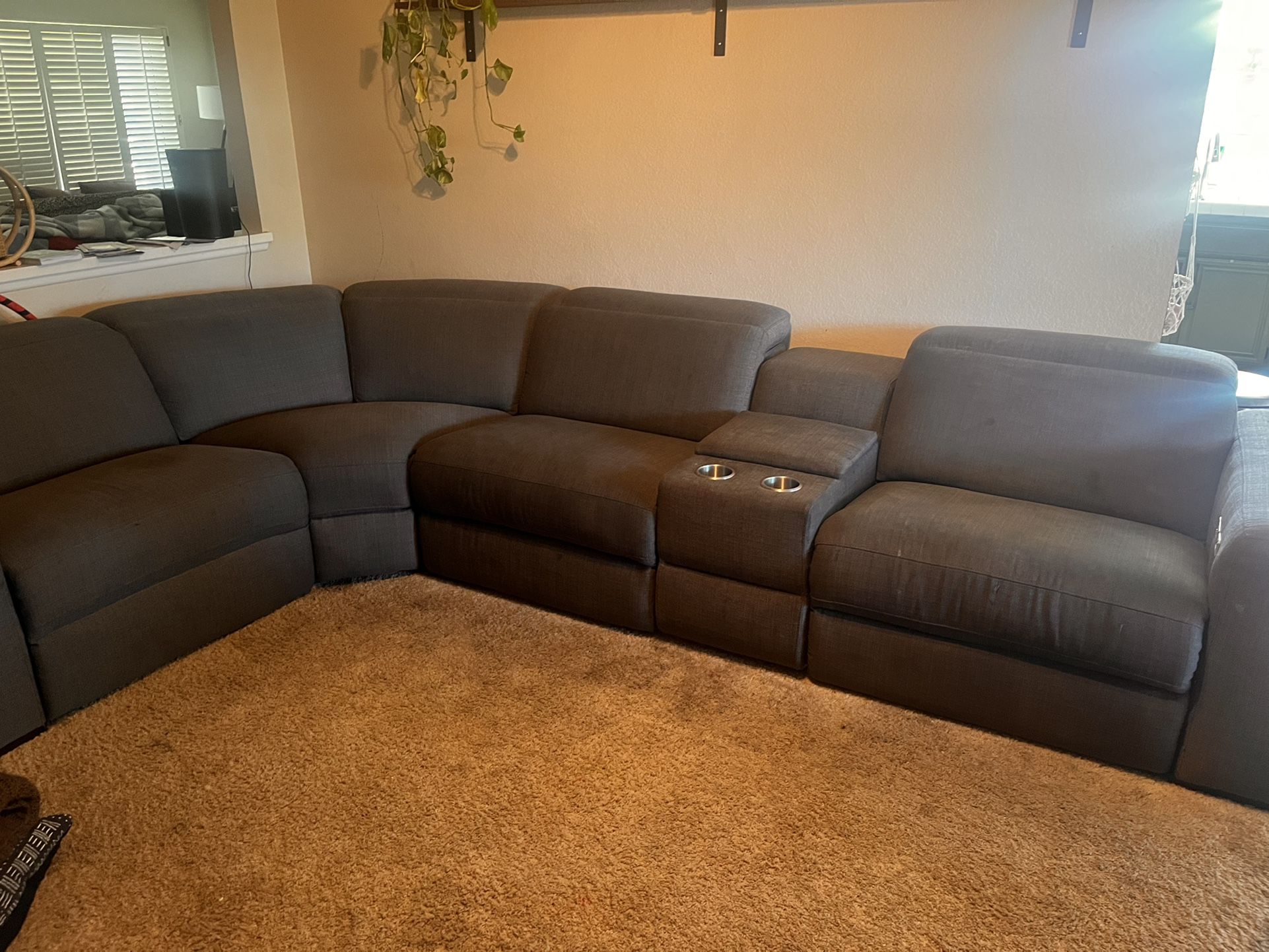 Grey Sectional 5 Piece Couch