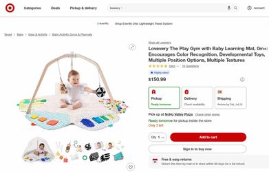 Lovevery the play gym with baby learning mat
